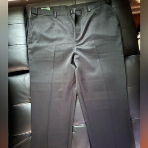 Black Dress Pants with Flat Front Design